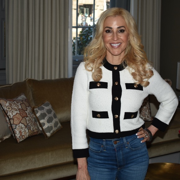 Alice + Olivia Sweaters - Alice + Olivia Black and Cream Knitwear CLAIRA CARDIGAN